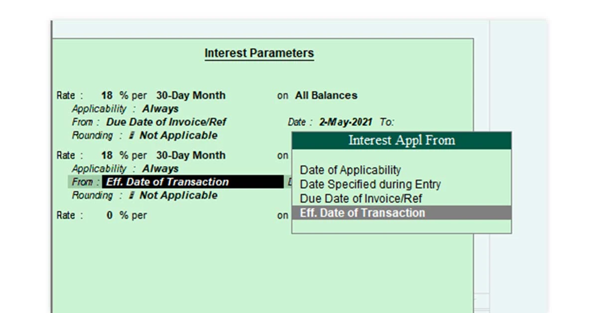 How to Use Interest calculation in Tally Step By Step